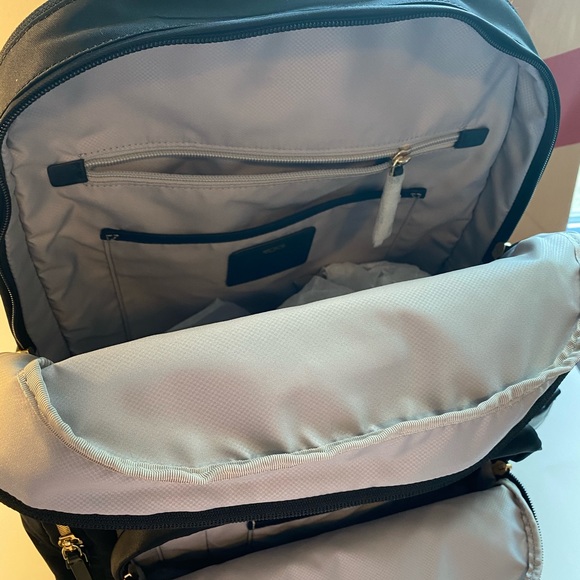 Tumi Black Backpack with Gold Hardware